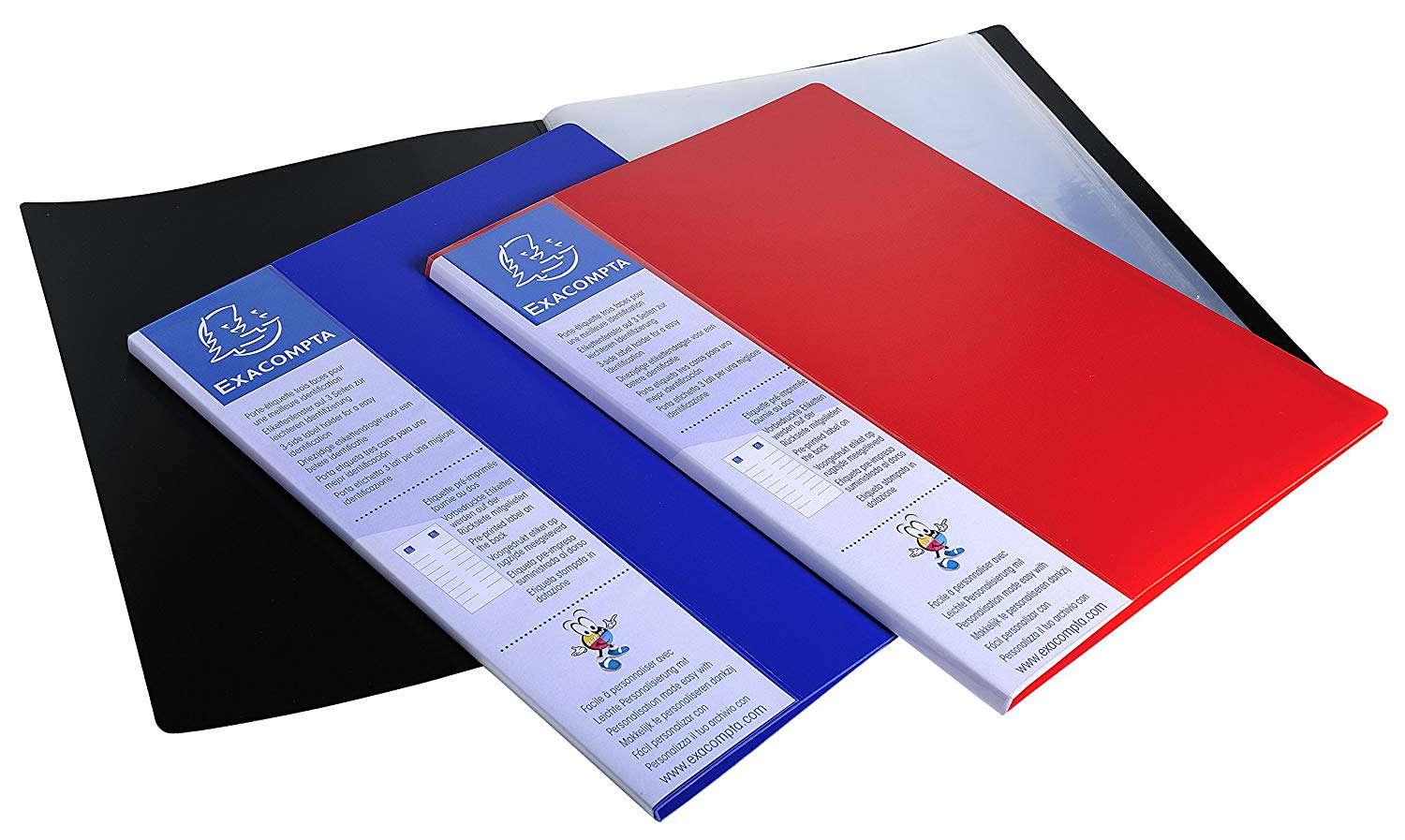 Exacompta, Ref 88601E, Opaque PP Display Book, 240 x 320mm in Size, Suitable for A4 Documents, Crystal Clear Pockets - Image 4