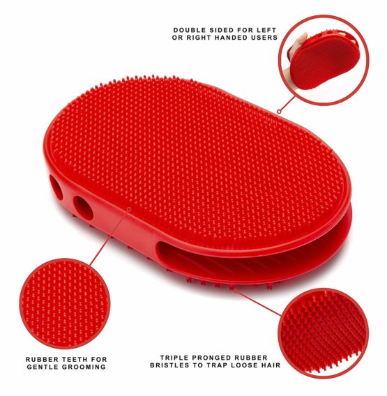 Mikki Dog, Cat Rubber Grooming Glove - Short Hair Remover - Brush for Small, Medium and Large Pets - Image 4