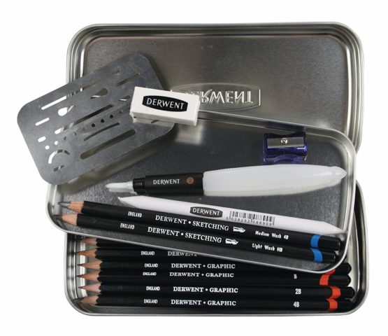 Derwent Line & Wash Sketching Set, Includes 6 Graphite Drawing Pencils, 2 Watersoluble Pencils & Accessories, Professional Quality, 2302162 - Image 2
