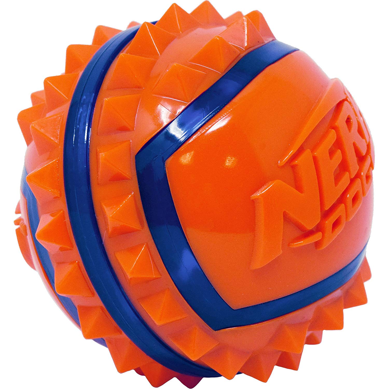 Nerf Dog Two Tone TPR Spike Ball, Large, orange - Image 3