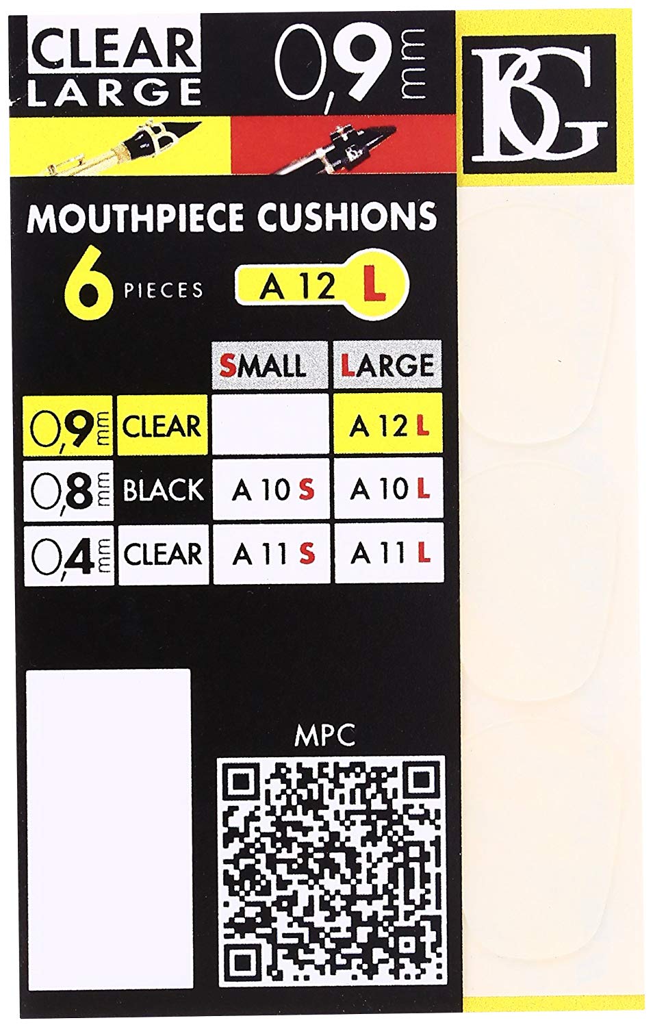 BG France A12L, Clear, Large 0,9mm (6 pack) - Image 2