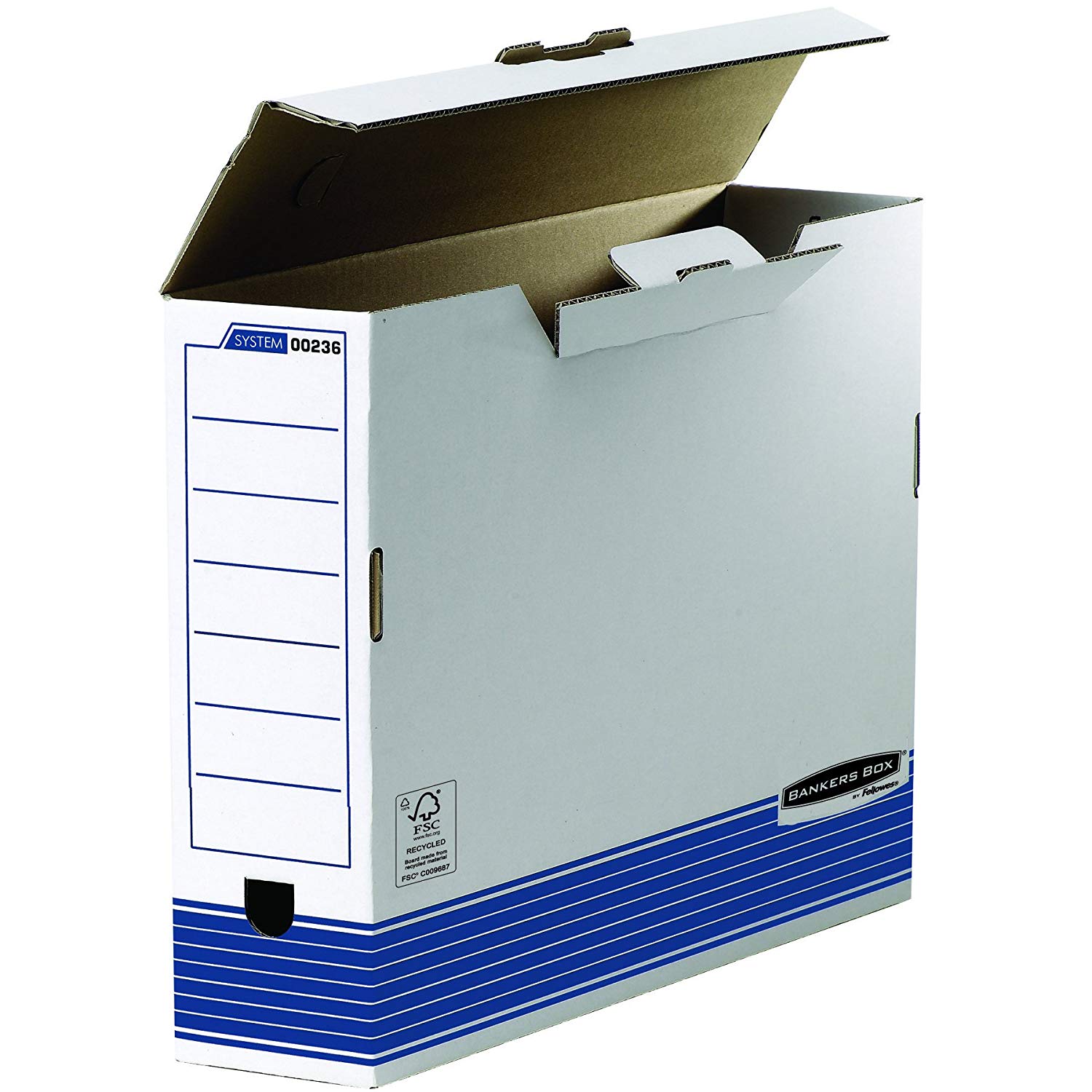 Bankers Box System 100 mm Wide Magazine File, A3 Size - Blue, Pack of 10 - Image 2