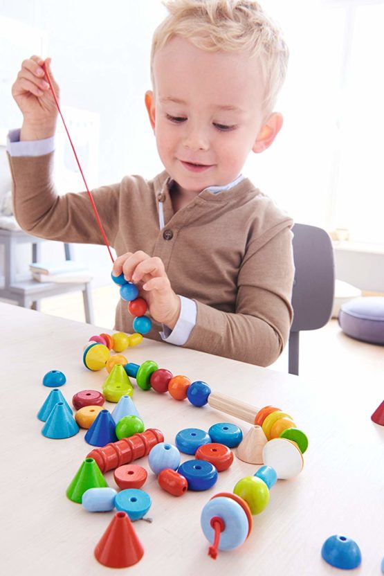 Haba Threading Game Rainbow Brilliance, Wooden Threading Toys, 302137