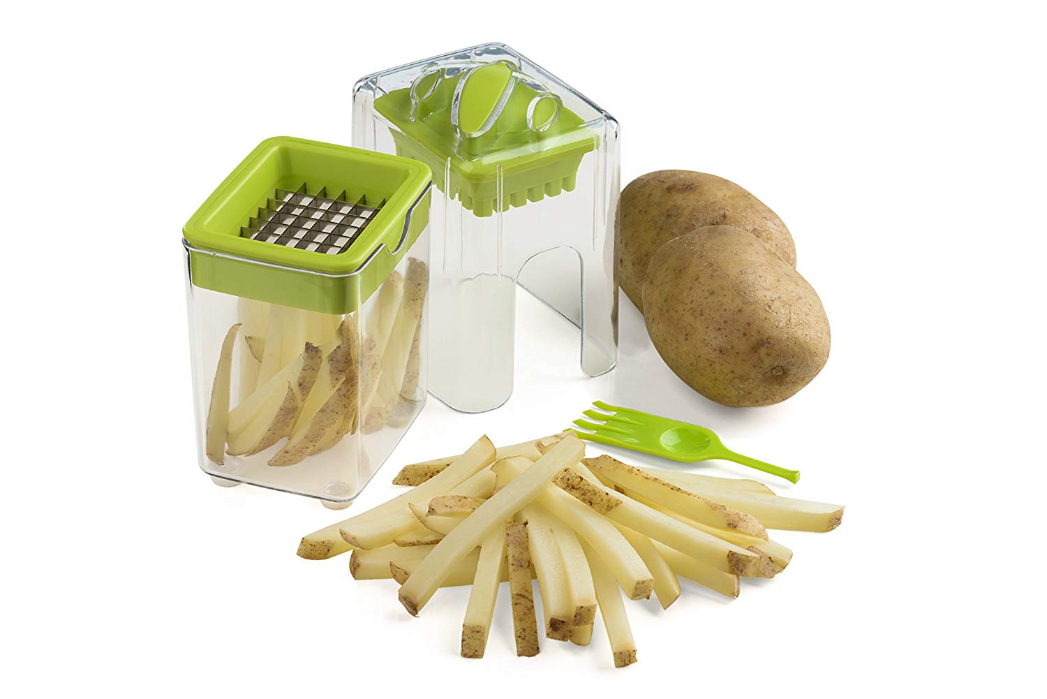 Premier Housewares Potato Chipper - Lime Green, H16 x W12 x D10cm - Image 3