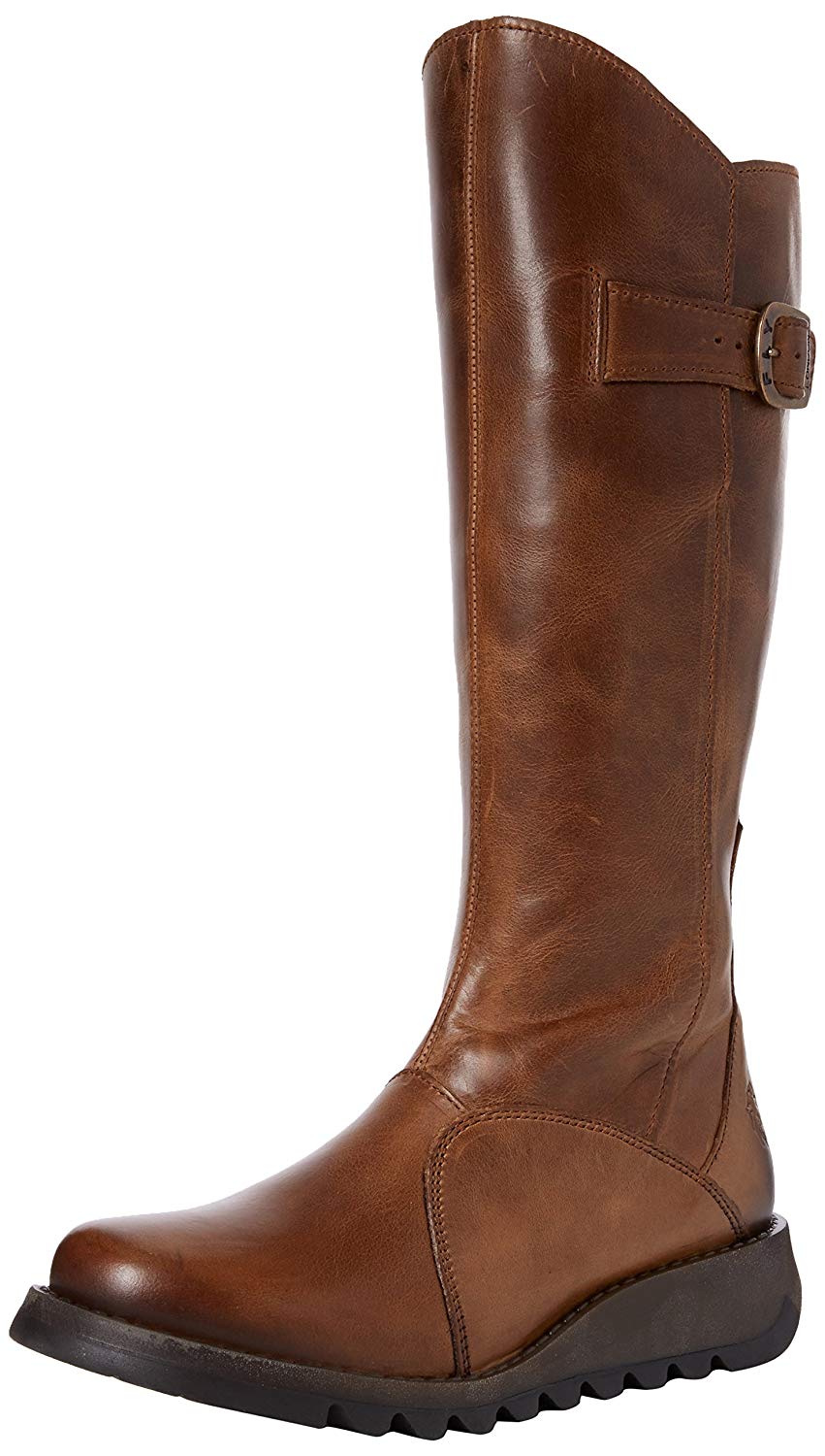 Fly London Women's Mol 2 Zip up Boots, Camel, 6 UK