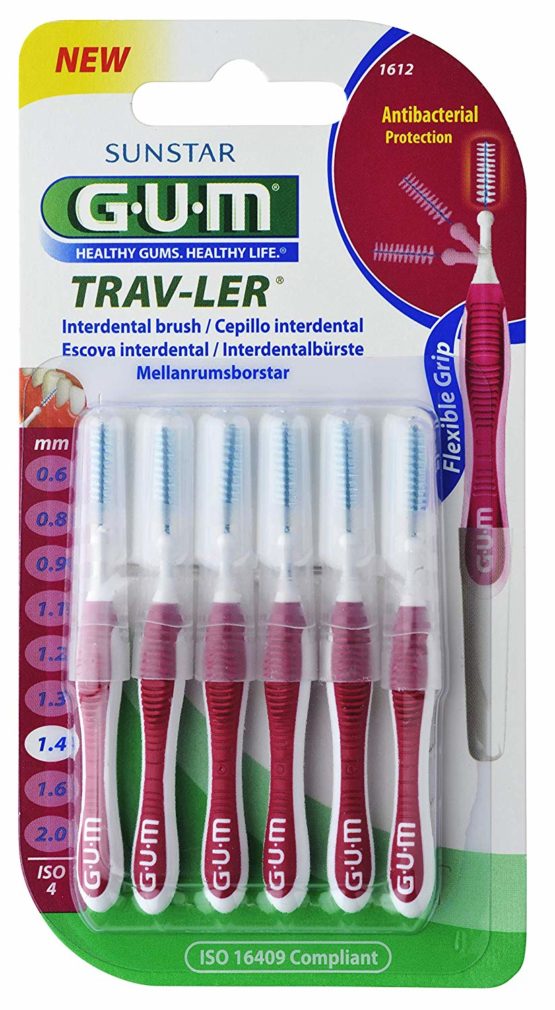 INTERDENT Manual Toothbrushes, 6 pack