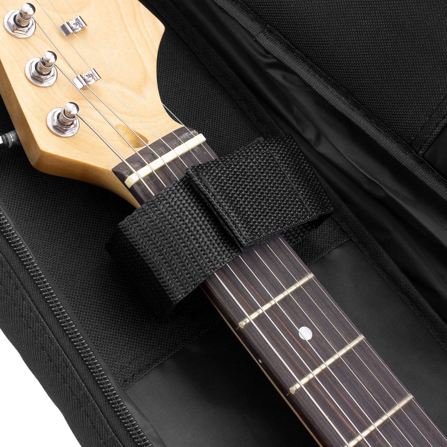 Tiger GGB42-EL Padded Gig Bag for Electric Guitar - Deluxe Case with Handle and Straps - 18mm of EPE Protective Padding - Black - Image 4