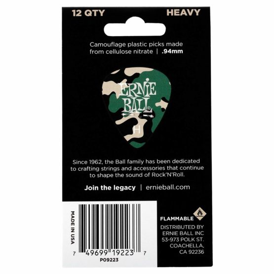 Ernie Ball P09223 Camouflage Cellulose Heavy bag of 12 - Image 2