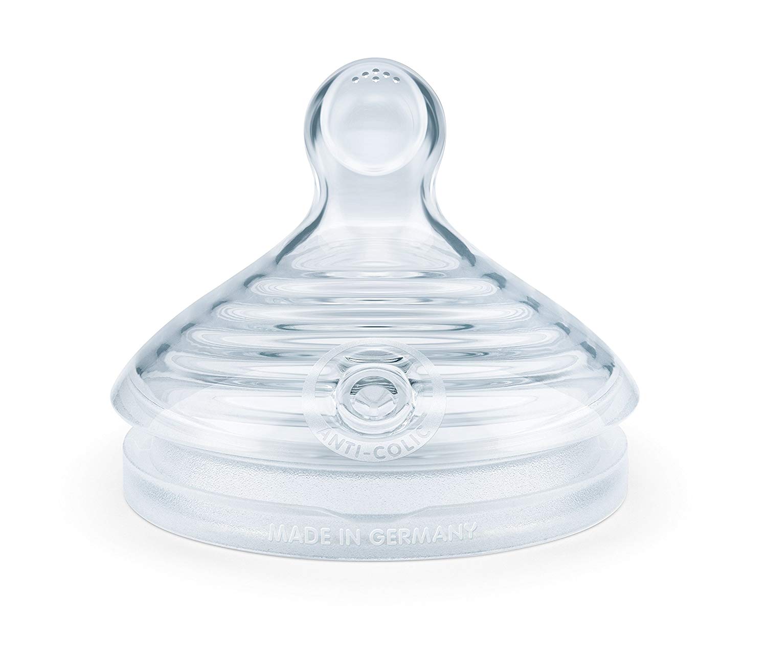 NUK Nature Sense Silicone Medium Feed Hole Teats 2pk (6-18 Months) M, M (Pack of 2)