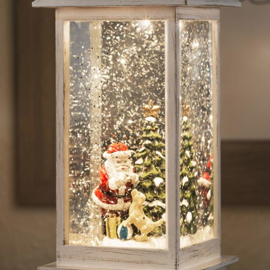 Konstsmide 4364-200 LED Snow Globe Lantern "Santa Dog and Tree Scene", Warm White Diodes, Large 27cm - Image 4