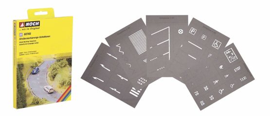 Noch 60745 Street Marking Templates, Coloured