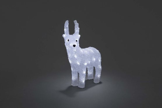 Konstsmide 6139-203 LED Acrylic Figure"Baby Reindeer"/Outdoor Christmas Lights (IP44) 32 Ice White LED Lights/Transparent Cable, 38 x 29cm - Image 2