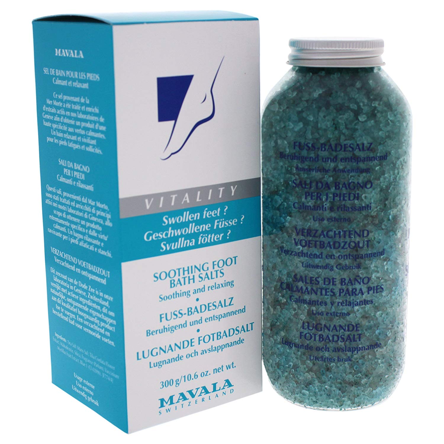 Mavala Soothing Bath Salts for Feet,,, Pack of1, Bianco, 300 g (Pack of 1)