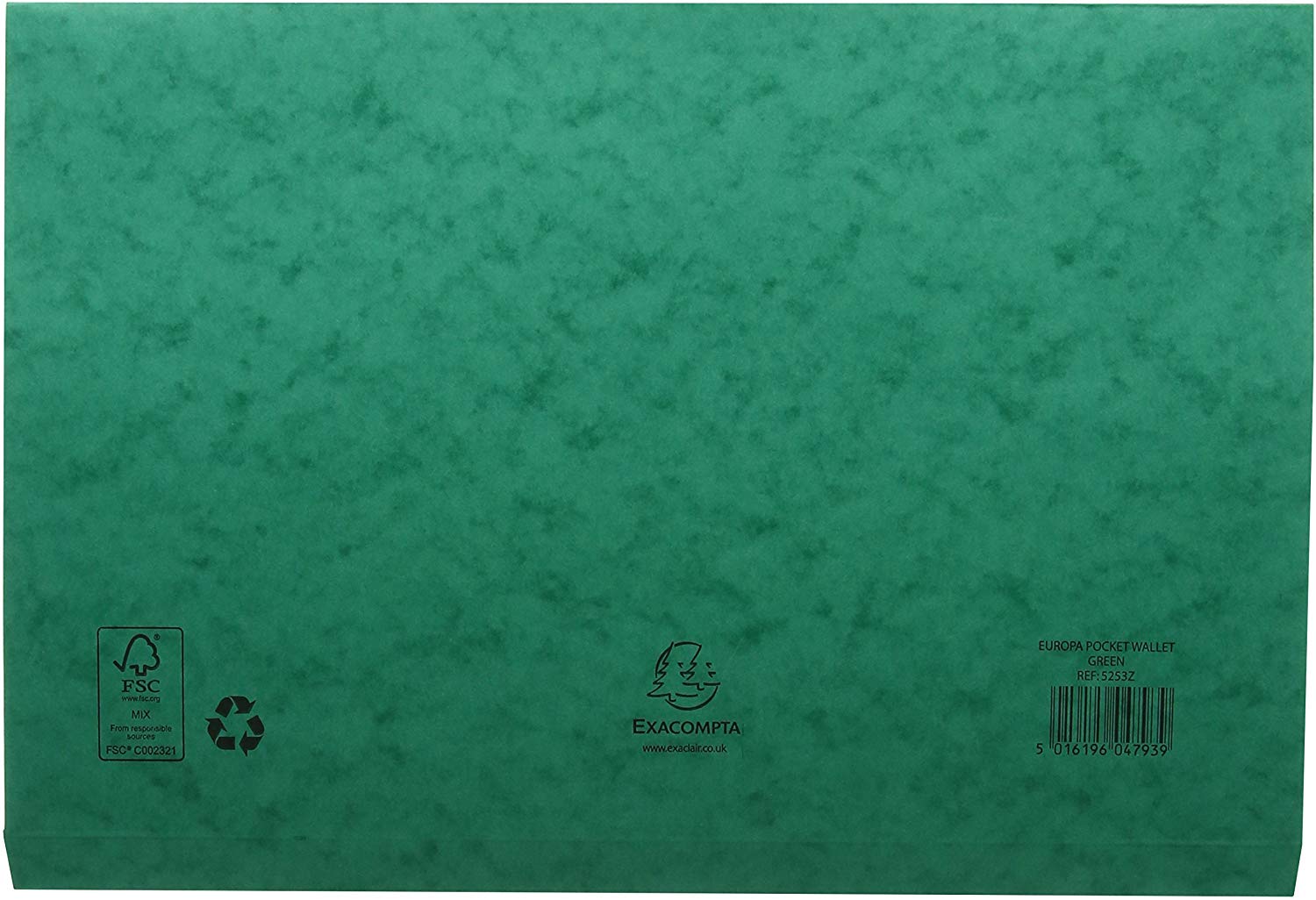 Exacompta, Ref 5253Z, Europa, Pocket Wallet, 356 x 242mm, Half Flap Front for Security 300 Micron Premium Pressboard - Image 2