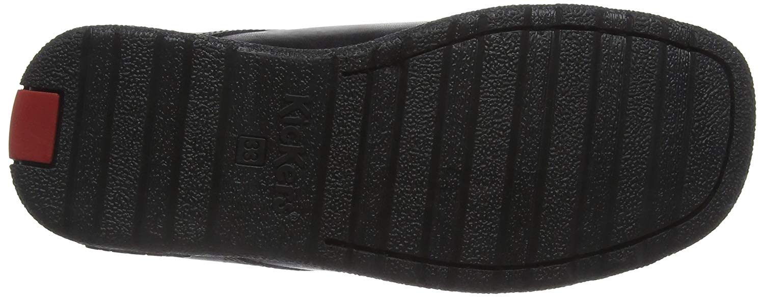 Kickers Boy's Fragma Slip On Moc Toe Comfortable Leather Shoes, Black, 2 UK - Image 4