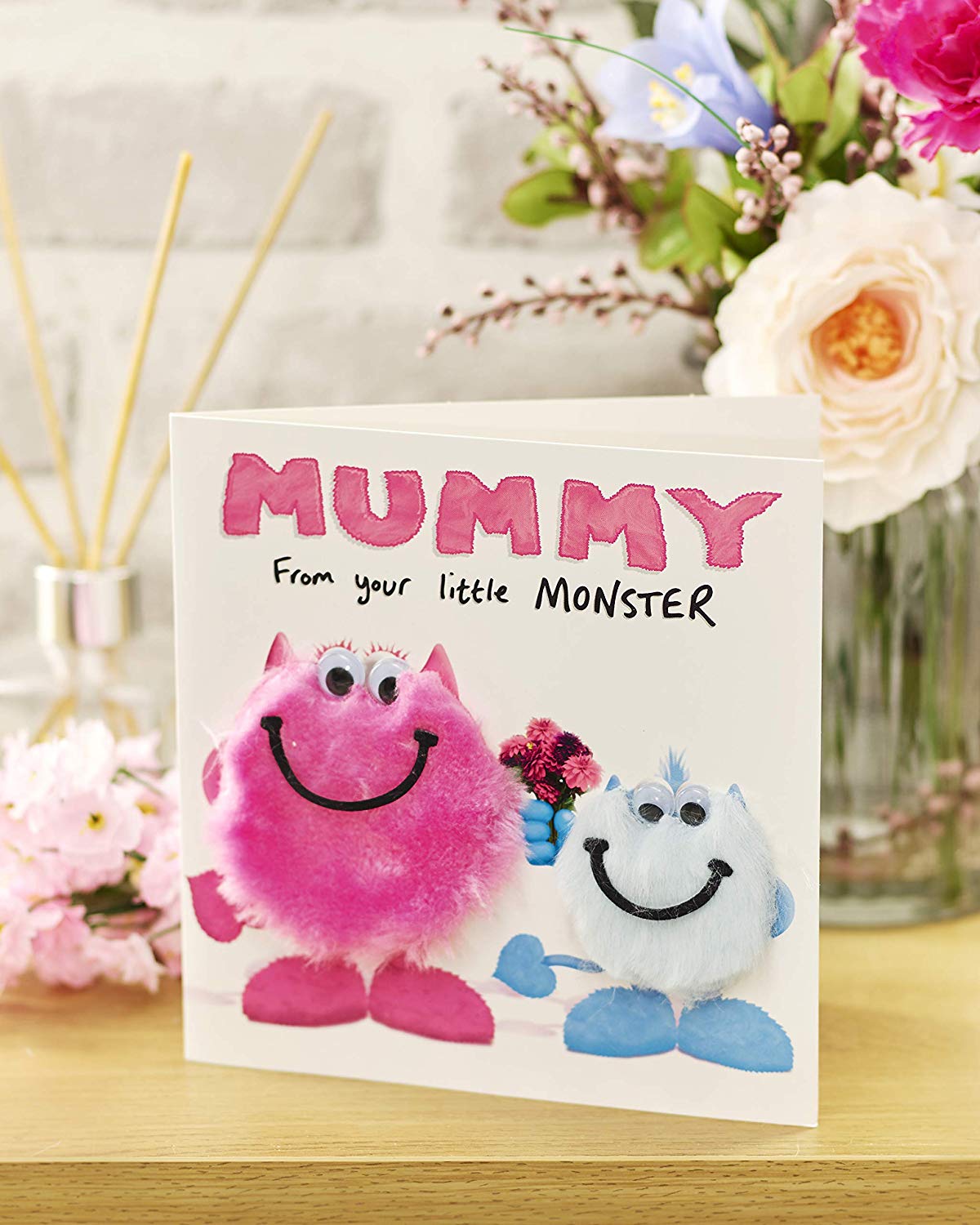 UK Greetings Birthday Card for Mummy - From Your Little Monster Design, Beige, 159mm x 159mm - Image 4