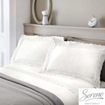 Serene - Renaissance - Easy Care Duvet Cover Set - Double, White