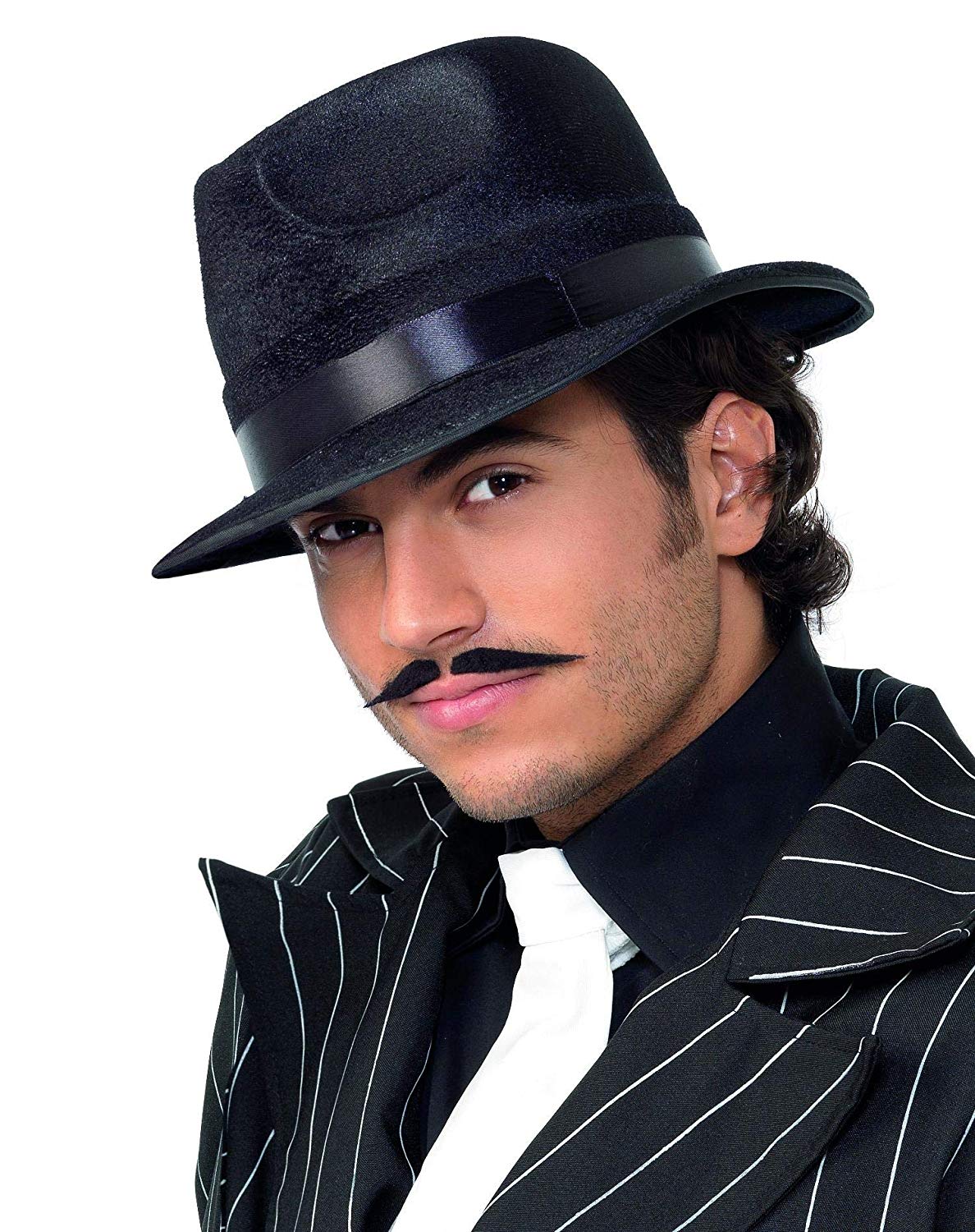 Smiffys Indestructible Fedora Hat, Black with Band, 1920's Razzle Fancy Dress, 1920s Dress Up Hats Halloween - Image 2