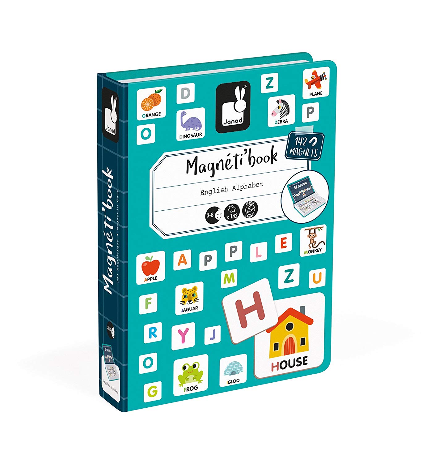 Janod J02712 Magneti'Book Alphabet Educational Game, English Version, Turquoise - Image 2