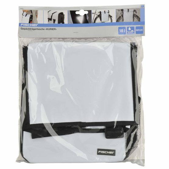 fischer Gepäckträger Bag, White, 4 x 32 x 41 cm, 18 Liter - Image 3