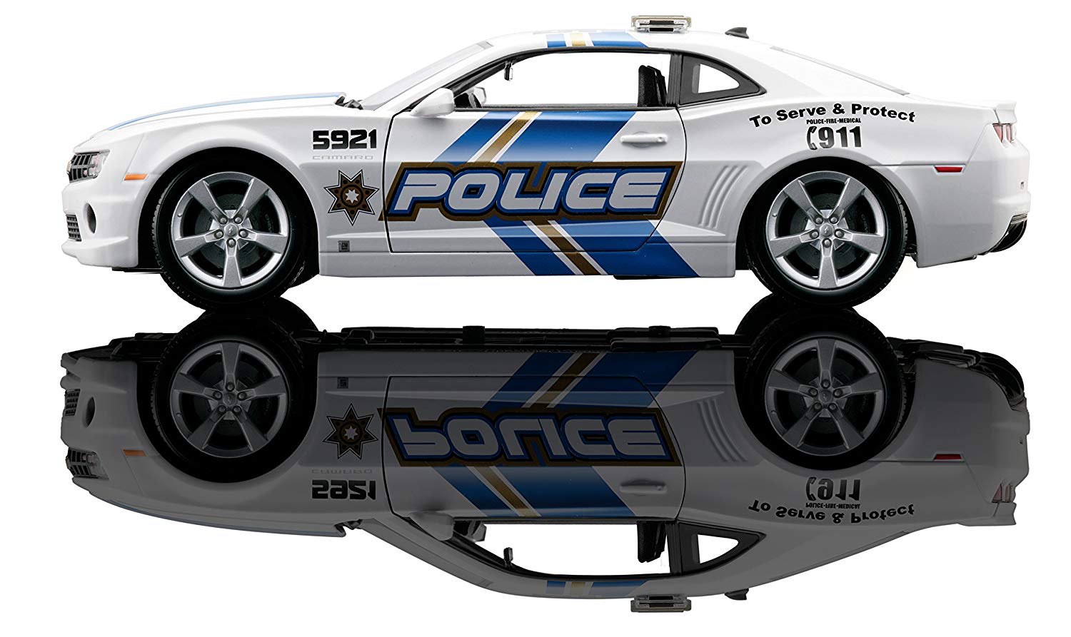 Maisto 1:18 2010 CHEVROLET CAMARO SS RS POLICE, Red - Image 4