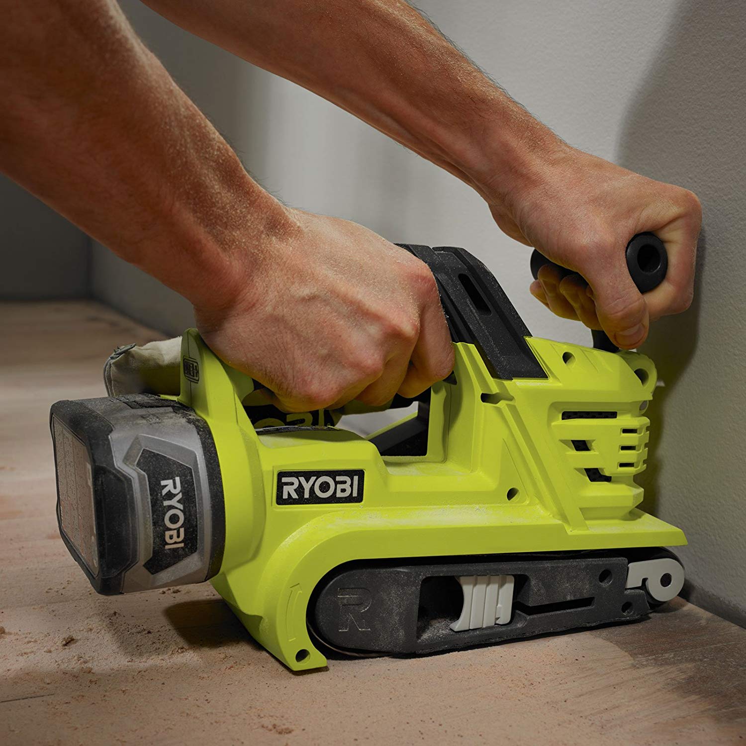 Ryobi R18BS-0 18V ONE+ Cordless Belt Sander (Battery & Charger Excluded), Hyper Green, ONE+ 18V - Image 2