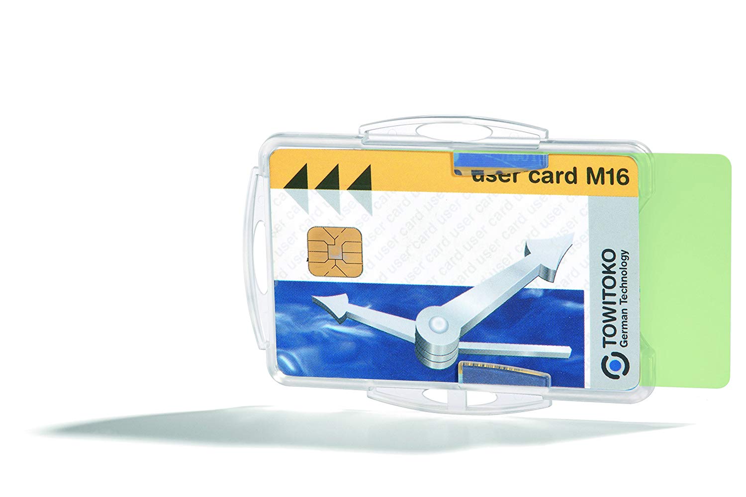 Durable Security Pass Holder Duo 54 x 85 mm Transparent, yellow, For 2 cards - Image 3