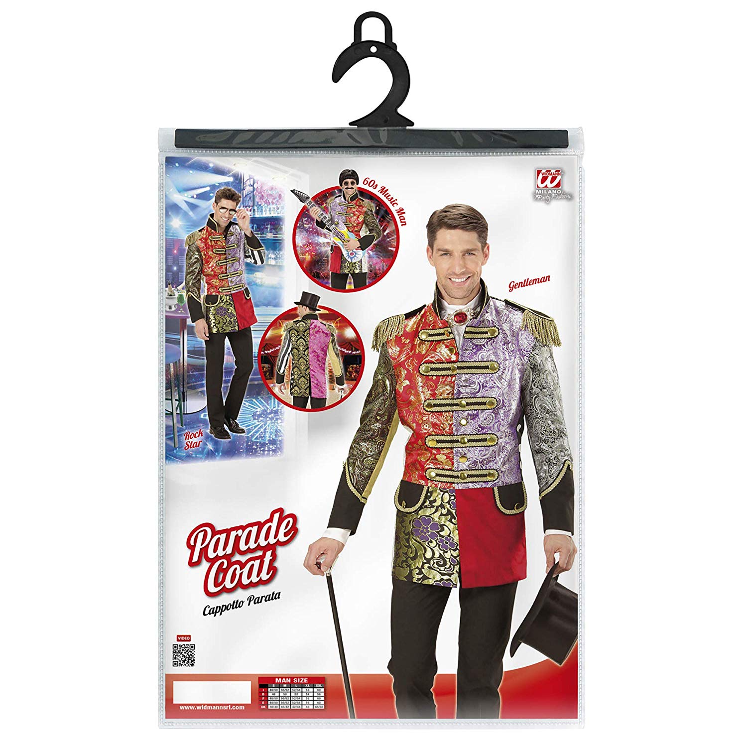 Widmann ? Jacquard Patchwork Parade Dressing-Up Costume Men's Coat, Multicolor - Image 2