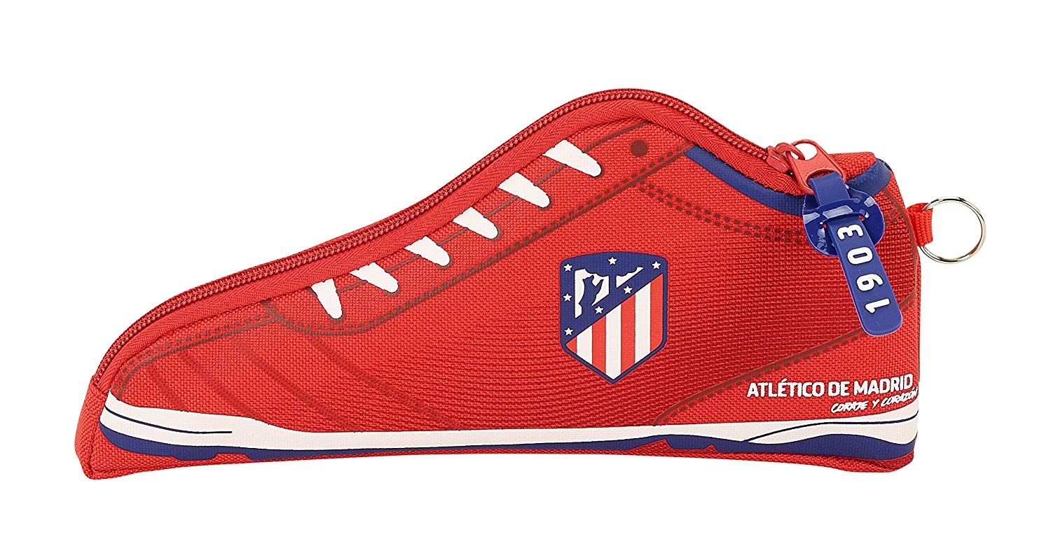 Atlético De Madrid "Coraje" Official School Pencil Case, Multicolored (Rojo Y Azul), 24 cm - Image 2