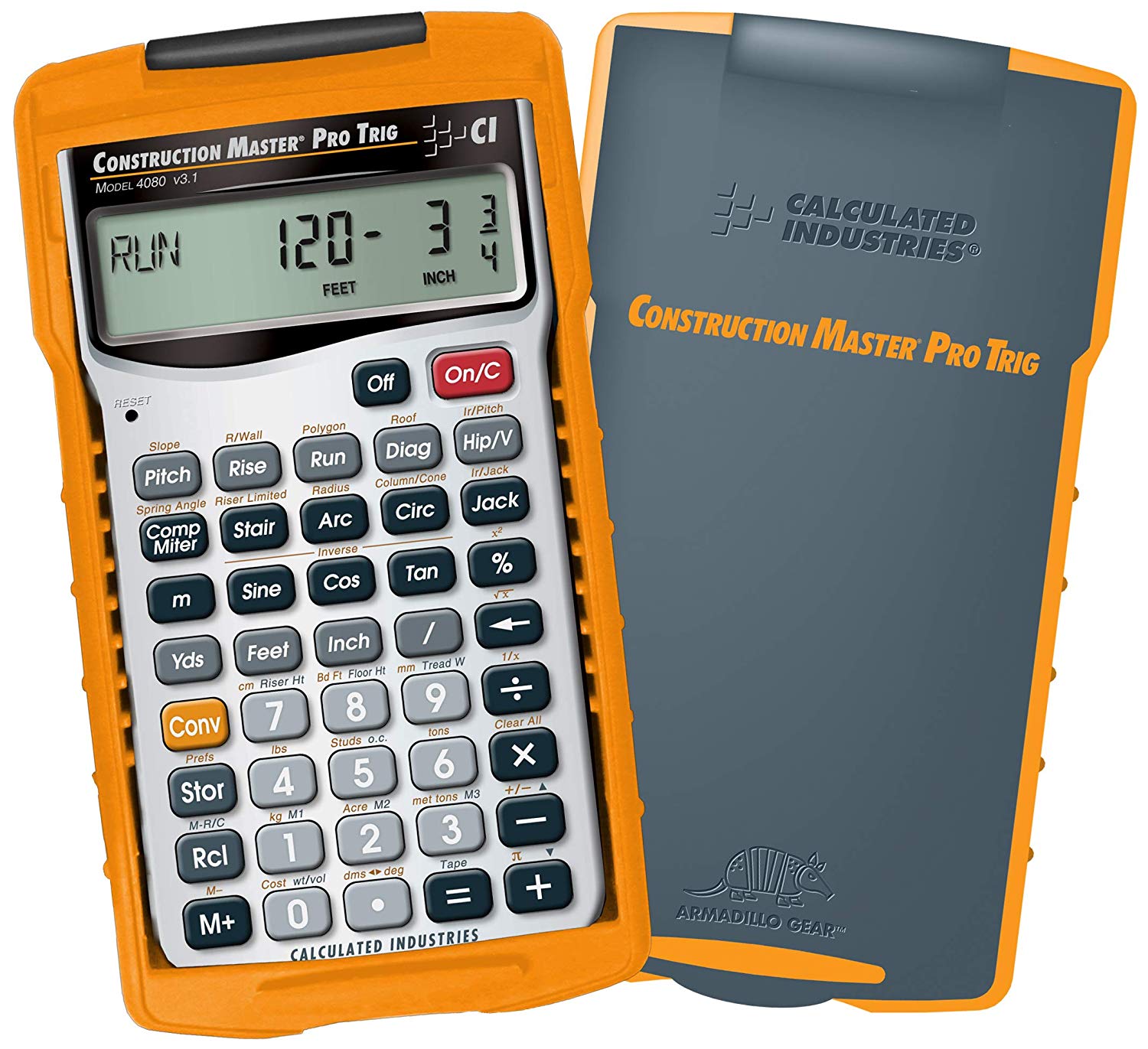 Calculated Industries Advanced Construction-Math Feet-Inch and Metric Calculator with Full Trig Functions,Silver - Image 3