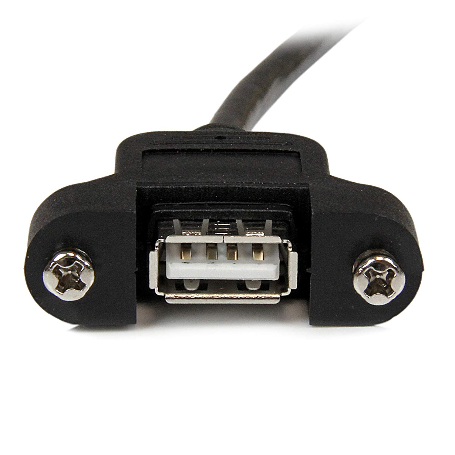 StarTech 1 ft Panel Mount USB Cable A to A - F/M, Black - Image 3