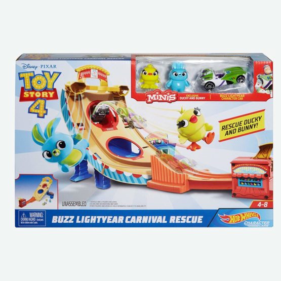 Hot Wheels and Disney Pixar Buzz Lightyear Character Car Play Set, Toy Story, Ramp, Slam Launcher, Car and Figures, Ages 3 and Older - Image 4