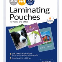 Cathedral Laminating Pouches 150 Micron, 100 Pack, A4