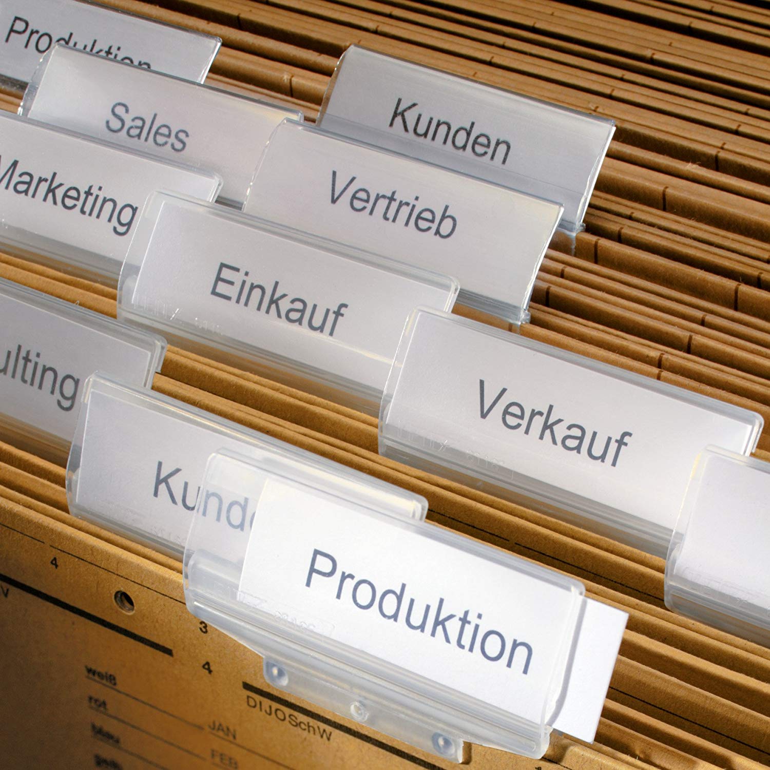 SIGEL LP725 Piece Inserts for suspension files 5.8 x 1.8 cm, 185 gsm, 180 Pieces equal to 4 sheets, White - Image 3