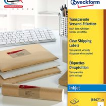 Avery Zweckform J8567-25 Shipping Labels 210 x 297 mm 25 Pack of 25 Labels Transparent