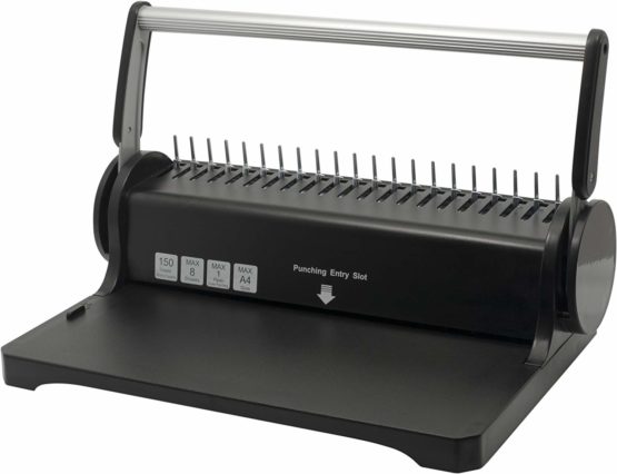 PAVO Smartmaster 2 Binding Machine Kit Includes 25x Covers and Combs - Silver/Black - Image 3
