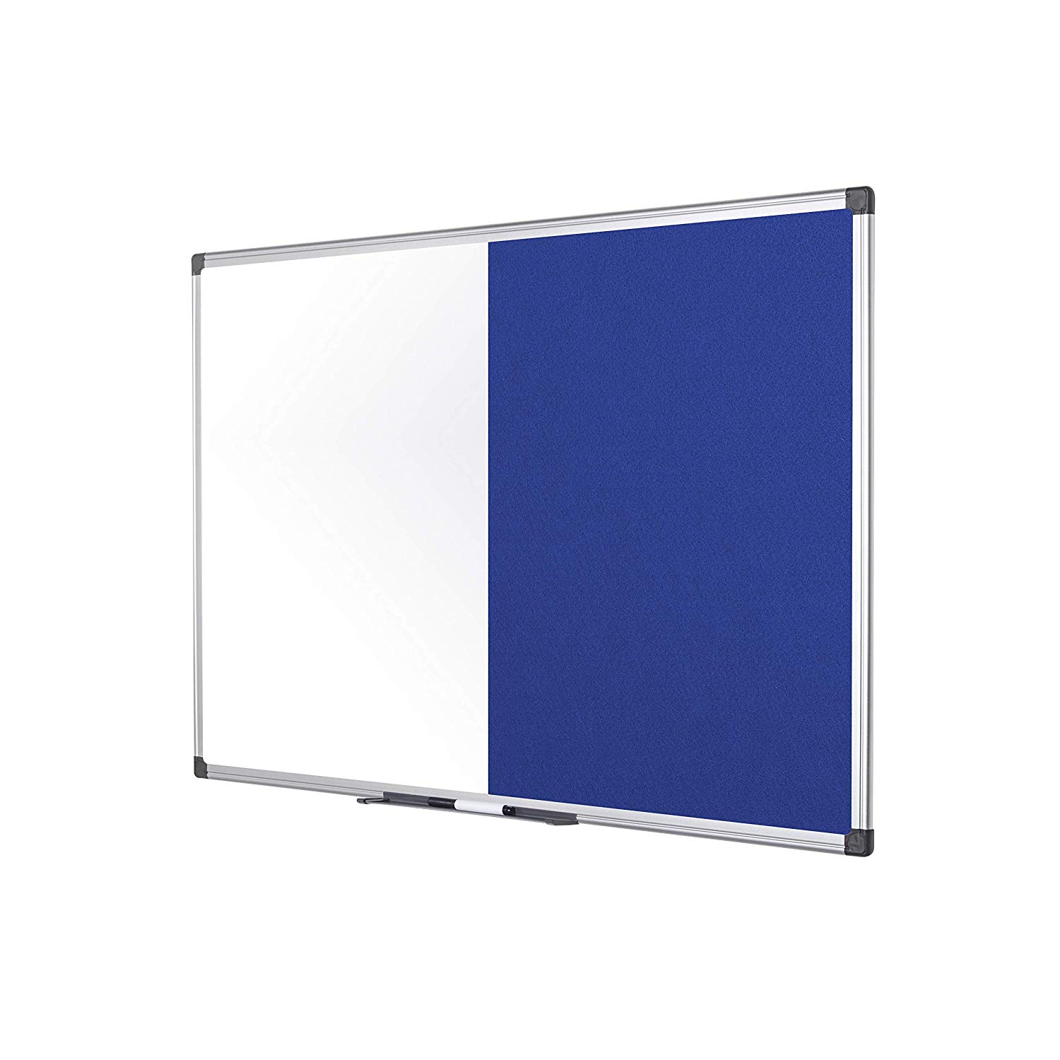 Bi-Office Combination Board Maya, Blue Felt/Magnetic, Aluminium Frame, 180 x 120 cm, W180 x H120 cm - Image 4