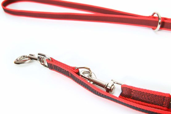 Julius-K9 216GM-R-DP Color & Gray Super-Grip Leash, Adjustable, 20 mm x 2.2 m, Red-Gray - Image 4