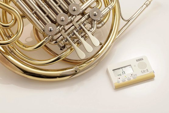 KORG CA-2 Chromatic Digital Tuner for Stringed, Woodwind and Brass Instruments - White - Image 3