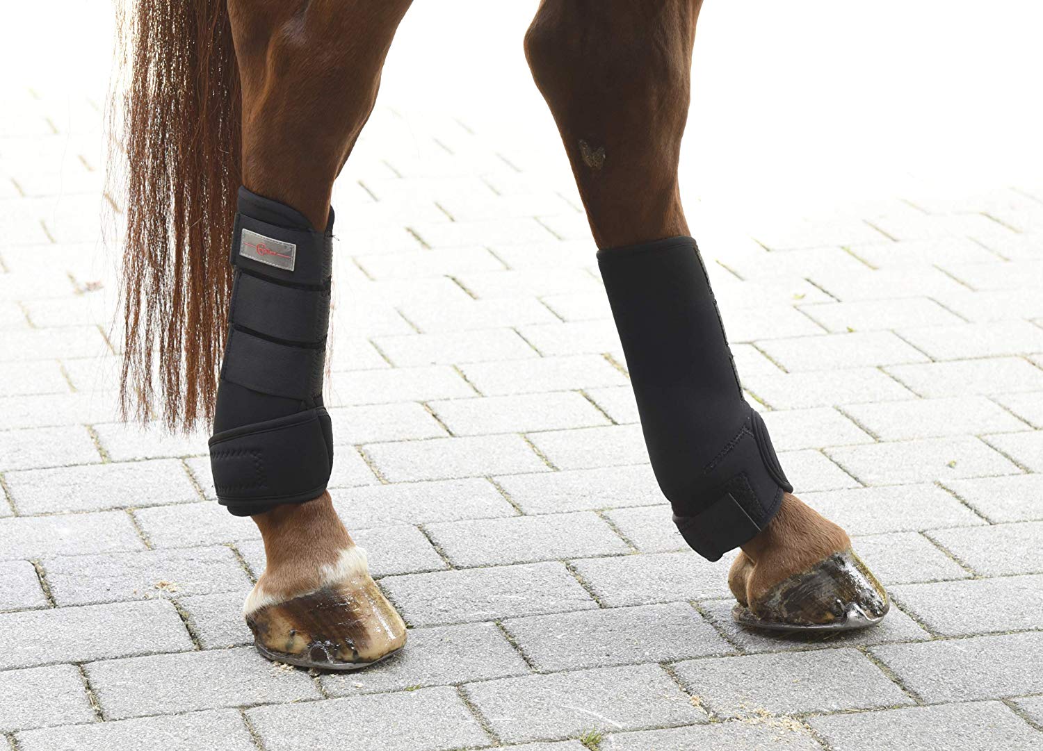 Kerbl 320133 Fetlock Boots Synthetic Rubber WB Set of 4 Black, warmblood - Image 3