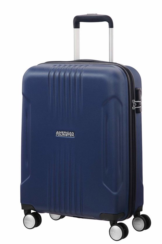American Tourister Tracklite - Spinner Small Hand Luggage, 55 cm, 34 liters, Blue (Dark Navy)
