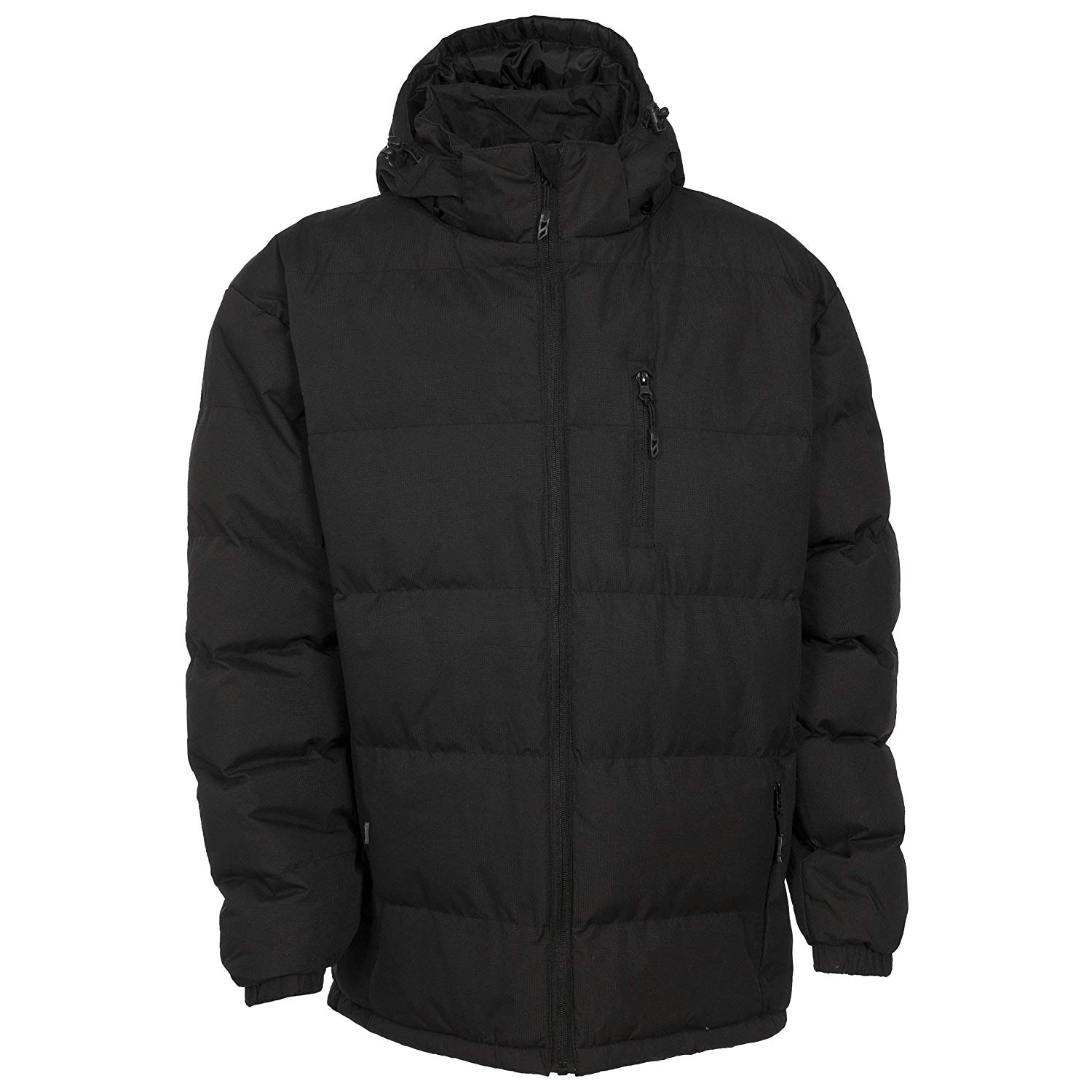 Trespass Mens Padded Jacket Casual Winter Coat Clip, Black, XS