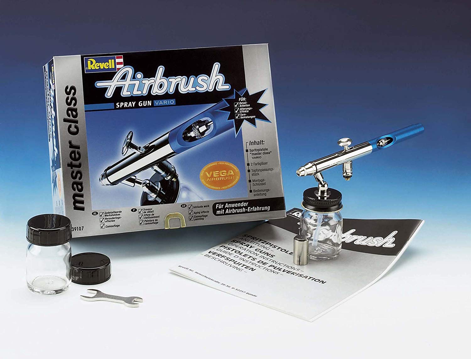 Revell 39107 Spray Gun Master Class (Vario), Multi-color, Large - Image 2