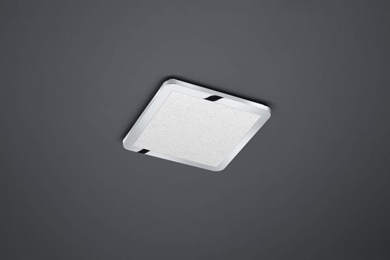 Trio Leuchten 656511806 Cesar A LED Ceiling Light, Metal, 18 Watt, Integrated, Chrome, Switch Dimmer, 30 x 30 x 3 cm - Image 2