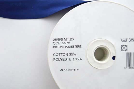 Inastri 25/5/5 mm Polycotton Bias Binding-Col. xx-BLUE-20m Roll, Polyester Cotton, Navy Blue, 11x11x3 cm - Image 3