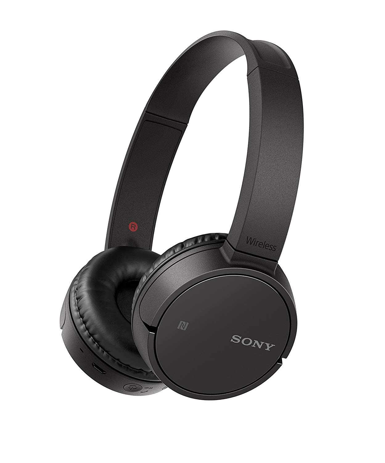 Sony WH-CH500 Wireless Bluetooth NFC On-Ear Headphones with 20 hours Battery Life - Black, black / black, 19