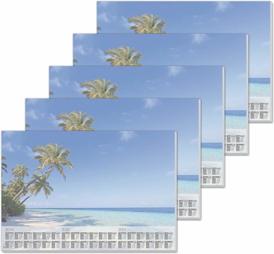 SIGEL HO471 Paper Desk Pad, with 3-Year Calendar, A2 (59.5 x 41 cm), Design Mountains, 80gsm, 30 Sheets