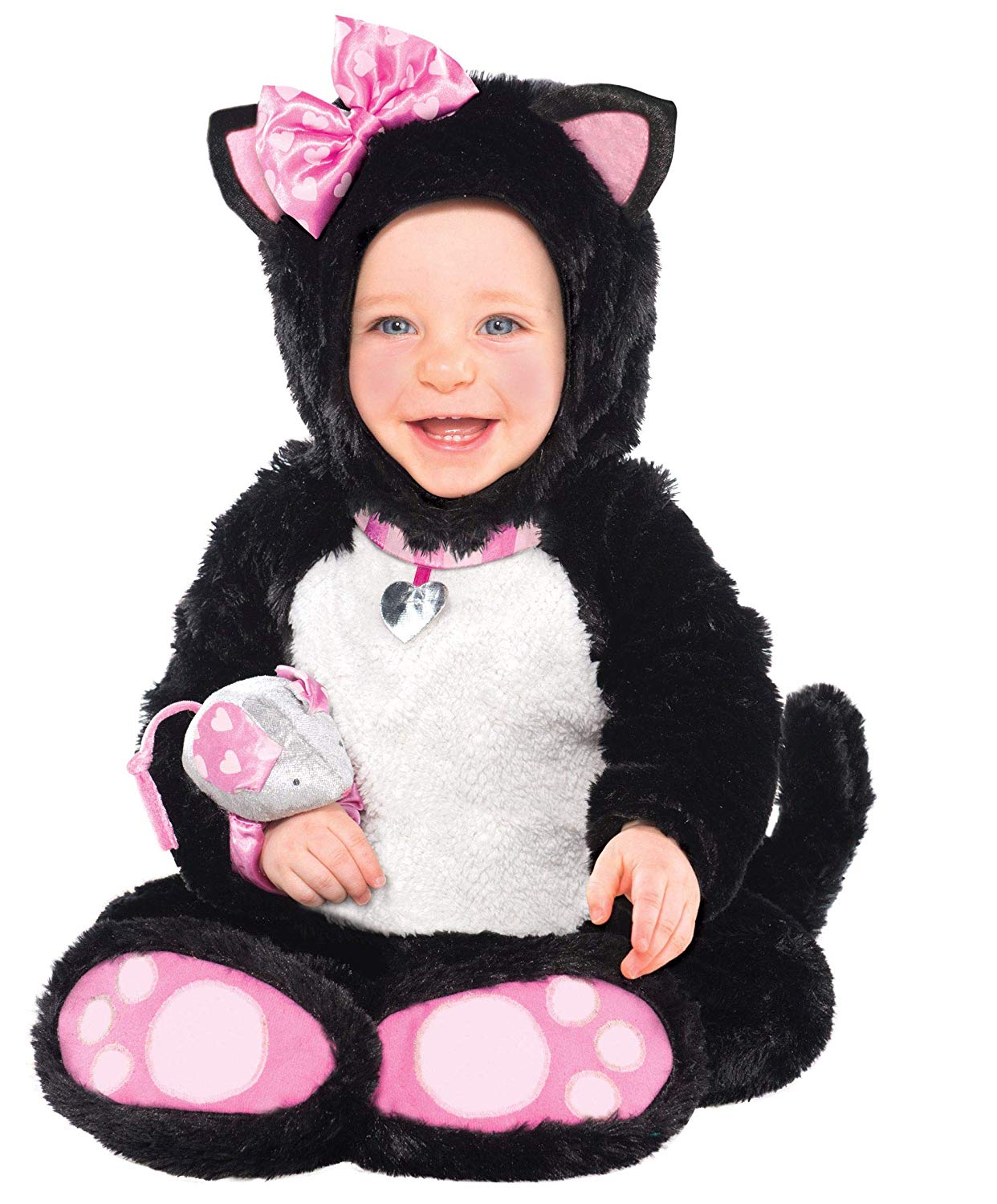(PKT) (997542) Child Girls Itty Bitty Kitty Costume (6-12m), Pink, 6-12 Months