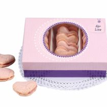 Drer Present-Box (for Macaroons and Cookies) Set of 2 17x12x6 cm in rosa, Fabric, Pink/Violet, 17 x 12 x 6 cm