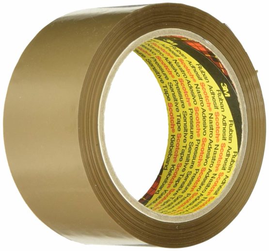 Scotch Packing Tape – Low noise brown storage tape refills, 1 x flat pack of 6 rolls (50 mm x 66 m)